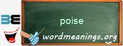 WordMeaning blackboard for poise